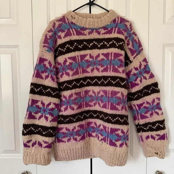 Vintage 100% Wool Sweater Made in Educador - Picture 1 of 10